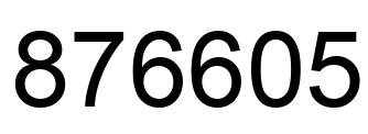 Número 876605 imagen negro