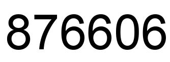 Number 876606 black image