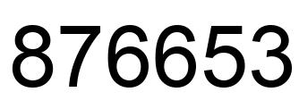 Número 876653 imagen negro