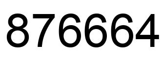 Número 876664 imagen negro