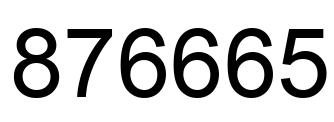 Número 876665 imagen negro