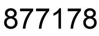 Number 877178 black image