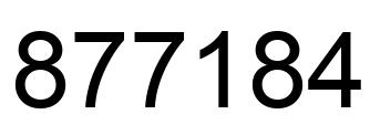 Number 877184 black image