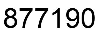 Number 877190 black image