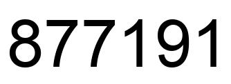 Number 877191 black image