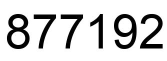 Number 877192 black image