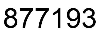 Number 877193 black image