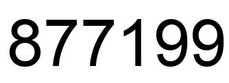 Number 877199 black image