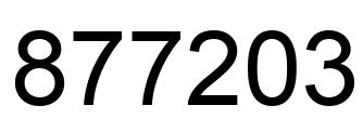 Number 877203 black image