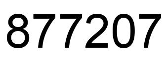 Number 877207 black image