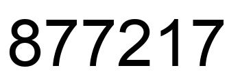 Number 877217 black image