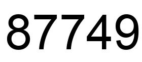 Number 87749 black image