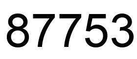 Number 87753 black image