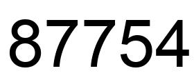 Number 87754 black image