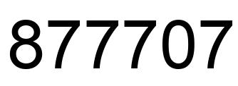Número 877707 imagen negro