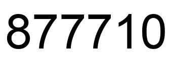 Número 877710 imagen negro