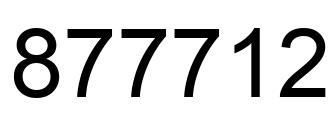 Número 877712 imagen negro