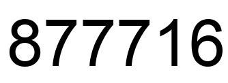 Número 877716 imagen negro