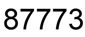 Número 87773 imagen negro