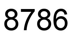 Number 8786 black image