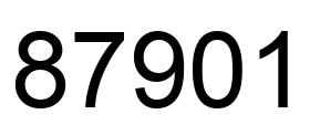 Number 87901 black image