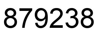 Number 879238 black image