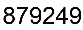 Number 879249 black image