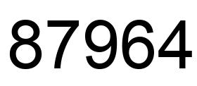 Número 87964 imagen negro