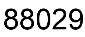 Number 88029 black image