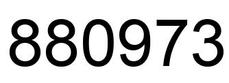 Number 880973 black image