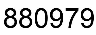 Number 880979 black image