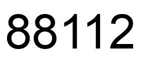 Number 88112 black image