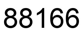 Número 88166 imagen negro