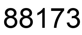 Número 88173 imagen negro