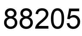 Number 88205 black image