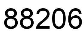 Number 88206 black image