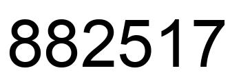 Number 882517 black image
