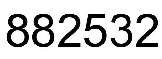 Number 882532 black image