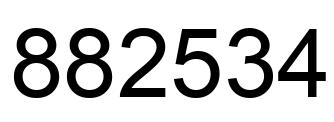 Number 882534 black image
