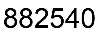 Number 882540 black image