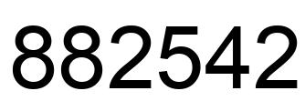 Number 882542 black image