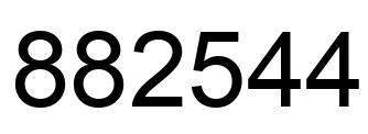 Number 882544 black image