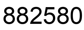 Number 882580 black image