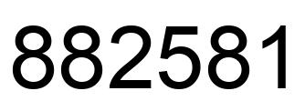 Number 882581 black image