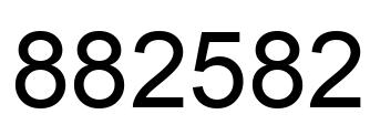 Number 882582 black image