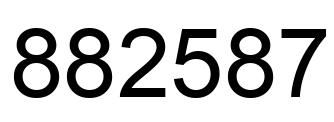 Number 882587 black image