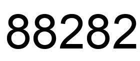 Number 88282 black image