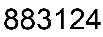 Number 883124 black image