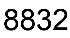 Number 8832 black image