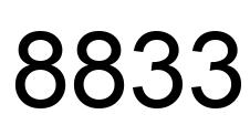 Number 8833 black image